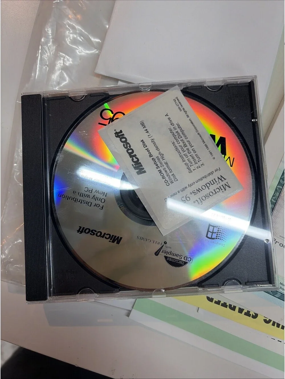 Microsoft Windows 95 CD Operating System Software w/ Certificate of Authenticity
